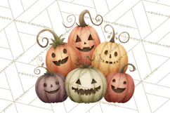 Autumn Harvest PNG Clipart with Pumpkins, Hay, Apples Product Image 4