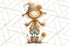 Autumn Harvest PNG Clipart with Pumpkins, Hay, Apples Product Image 4