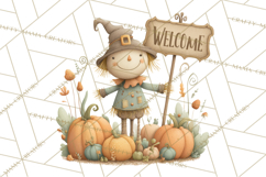 Autumn Harvest PNG Clipart with Pumpkins, Hay, Apples Product Image 3