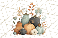 Autumn Harvest PNG Clipart with Pumpkins, Hay, Apples Product Image 5