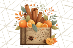 Autumn Harvest PNG Clipart with Pumpkins, Hay, Apples Product Image 3