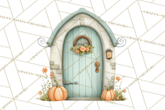 Autumn Harvest PNG Clipart with Pumpkins, Hay, Apples Product Image 3