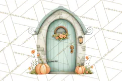 Autumn Harvest PNG Clipart with Pumpkins, Hay, Apples Product Image 3