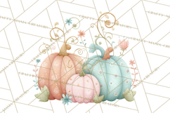 Autumn Harvest PNG Clipart with Pumpkins, Hay, Apples Product Image 2