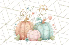 Autumn Harvest PNG Clipart with Pumpkins, Hay, Apples Product Image 2