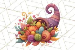 Autumn Harvest PNG Clipart with Pumpkins, Hay, Apples Product Image 4