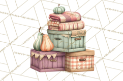 Autumn Harvest PNG Clipart with Pumpkins, Hay, Apples Product Image 3