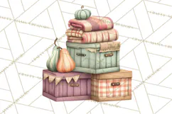 Autumn Harvest PNG Clipart with Pumpkins, Hay, Apples Product Image 3