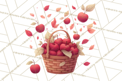 Autumn Harvest PNG Clipart with Pumpkins, Hay, Apples Product Image 4