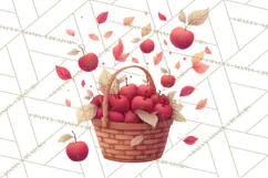 Autumn Harvest PNG Clipart with Pumpkins, Hay, Apples Product Image 4