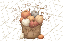 Autumn Harvest PNG Clipart with Pumpkins, Hay, Apples Product Image 5