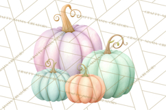 Autumn Harvest PNG Clipart with Pumpkins, Hay, Apples Product Image 3