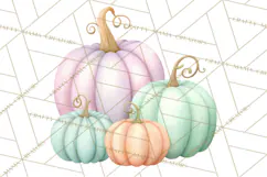 Autumn Harvest PNG Clipart with Pumpkins, Hay, Apples Product Image 3