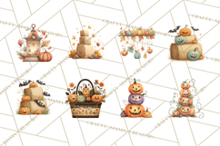 Autumn Harvest PNG Clipart with Pumpkins, Hay, Apples Product Image 2