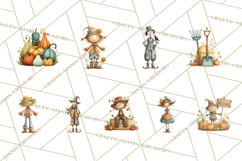 Autumn Harvest PNG Clipart with Pumpkins, Hay, Apples Product Image 8