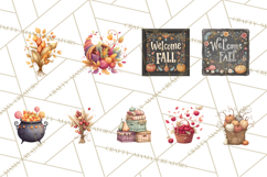 Autumn Harvest PNG Clipart with Pumpkins, Hay, Apples Product Image 4