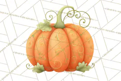 Autumn Harvest PNG Clipart with Pumpkins, Hay, Apples Product Image 5