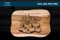 Autumn harvest pumpkins and wheat silhouette SVG cricut Cut files