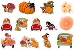 Autumn harvest truck clipart. Fall sublimations Product Image 2