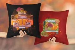 Autumn harvest truck clipart. Fall sublimations Product Image 9