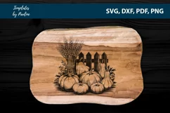 Autumn harvest with pumpkins and wheat SVG cricut Cut File
