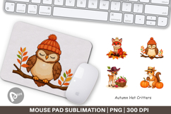 Mouse Pad Autumn Hat Critters Product Image 1