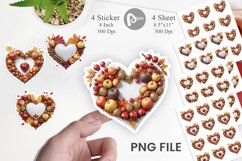 Autumn Heart Sticker Product Image 1