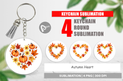 Autumn Heart Keychain Product Image 1