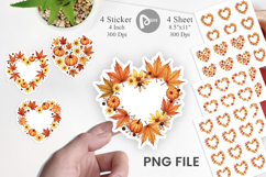 Autumn Heart Sticker Product Image 1