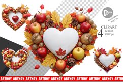 Clipart Autumn Heart Product Image 1