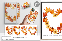 Autumn Heart Digital Paper Product Image 1