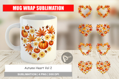 Autumn Heart Mug Wrap Product Image 1