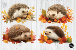 Autumn Hedgehog PNG, Forest Animals PNG Product Image 1