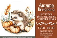 Autumn Hedgehog Wind Spinner, Autumn Hedgehog Round, d1 Product Image 1