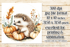 Autumn Hedgehog Wind Spinner, Autumn Hedgehog Round, d1 Product Image 2