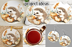 Autumn Hedgehog Wind Spinner, Autumn Hedgehog Round, d1 Product Image 3
