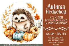 Autumn Hedgehog Wind Spinner, Autumn Hedgehog Round, d2 Product Image 1