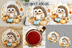 Autumn Hedgehog Wind Spinner, Autumn Hedgehog Round, d2 Product Image 3