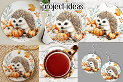 Autumn Hedgehog Wind Spinner, Autumn Hedgehog Round, d3 Product Image 3