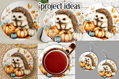 Autumn Hedgehog Wind Spinner, Autumn Hedgehog Round, d4 Product Image 3