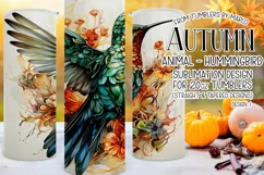 Autumn Tumbler Sublimation, Autumn Hummingbird Tumbler, d1 Product Image 1