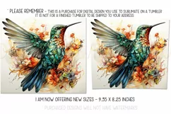Autumn Tumbler Sublimation, Autumn Hummingbird Tumbler, d1 Product Image 2