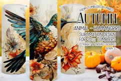 Autumn Tumbler Sublimation, Autumn Hummingbird Tumbler, d2 Product Image 1