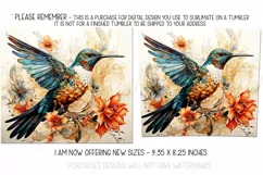 Autumn Tumbler Sublimation, Autumn Hummingbird Tumbler, d2 Product Image 2