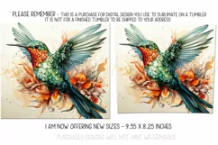 Autumn Tumbler Sublimation, Autumn Hummingbird Tumbler, d3 Product Image 2
