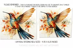 Autumn Tumbler Sublimation, Autumn Hummingbird Tumbler, d4 Product Image 2