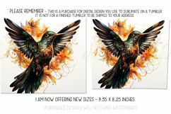 Autumn Tumbler Sublimation, Autumn Hummingbird Tumbler, d5 Product Image 2