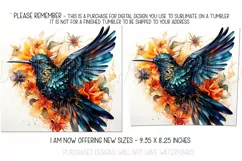 Autumn Tumbler Sublimation, Autumn Hummingbird Tumbler, d6 Product Image 2