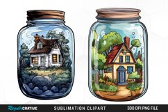 Fall Clipart,Fall Leaves Clipart,Halloween Clipart,Jar Clipart,Pumpkin Clipart,Spooky Clipart,Watercolor Autumn,Watercolor Clipart,Watercolor Fall,
