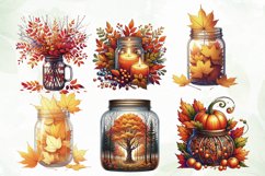 Autumn in a Jar Watercolor Sublimation Product Image 6